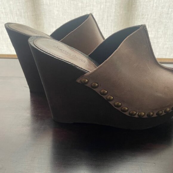 Charles David Made in Italy Peep Toe Wedge - Picture 2 of 8